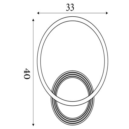 Searchlight - LED prigušivo stropno svjetlo CONTOUR LED/24W/230V 3000K