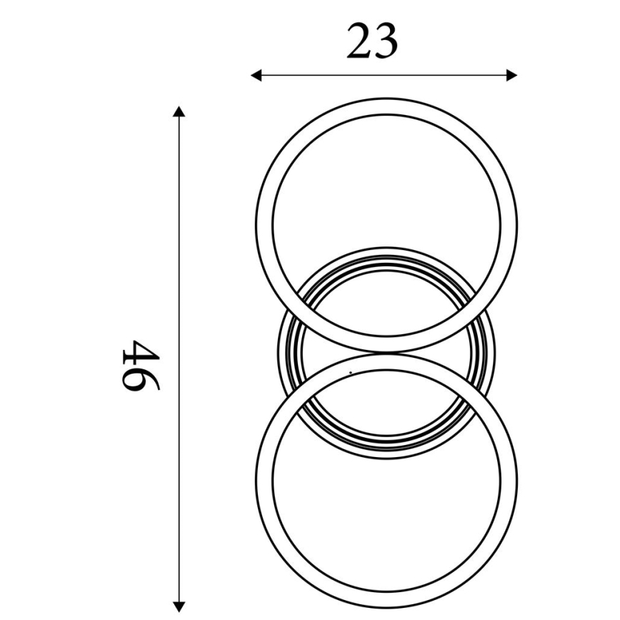Searchlight - LED prigušivo stropno svjetlo CONTOUR LED/24W/230V 3000K
