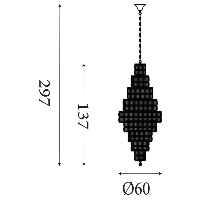 Searchlight - Luster na lancu EMPIRE 13xE14/60W/230V