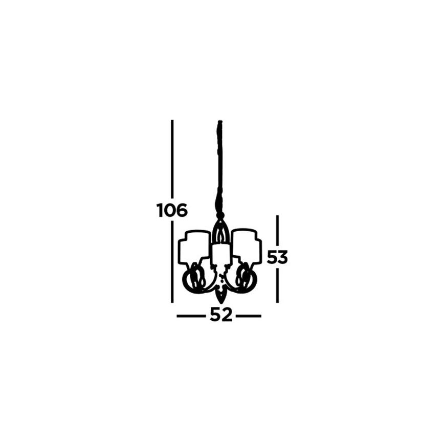 Searchlight - Luster na lancu ALBERTO 5xE14/60W/230V