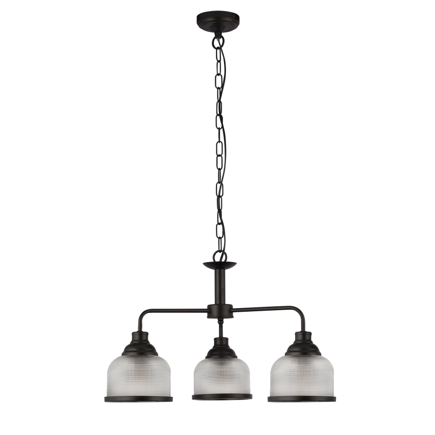 Searchlight - Luster na lancu BISTRO 3xE27/60W/230V crna