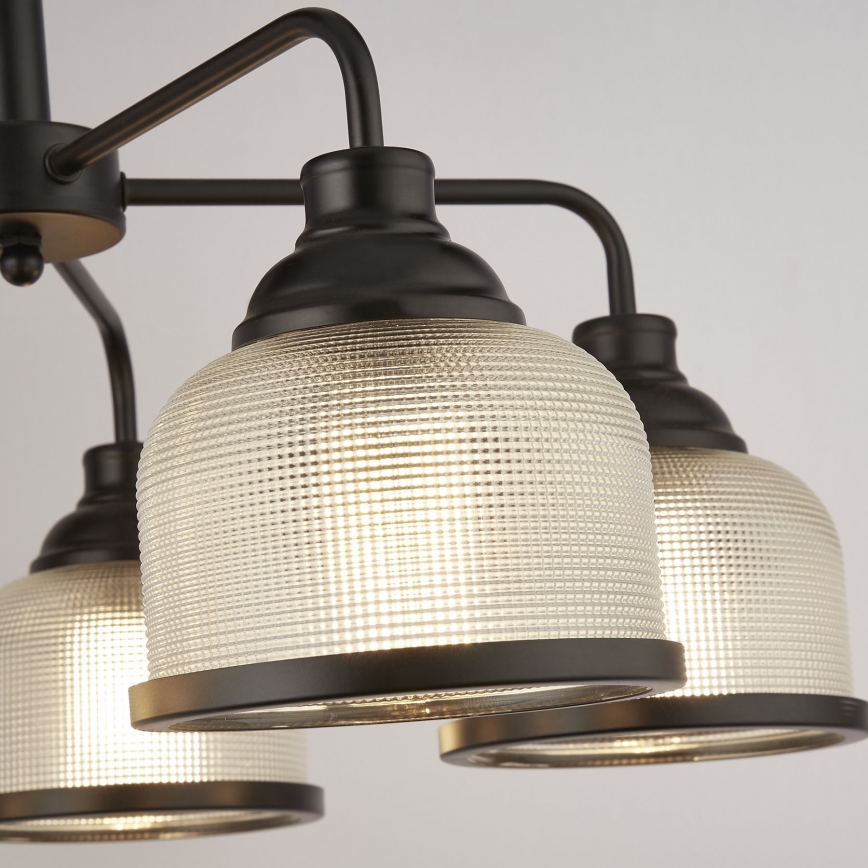 Searchlight - Luster na lancu BISTRO 5xE27/60W/230V crna