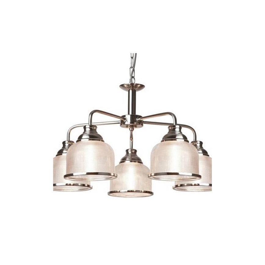 Searchlight - Luster na lancu BISTRO 5xE27/60W/230V sjajni krom