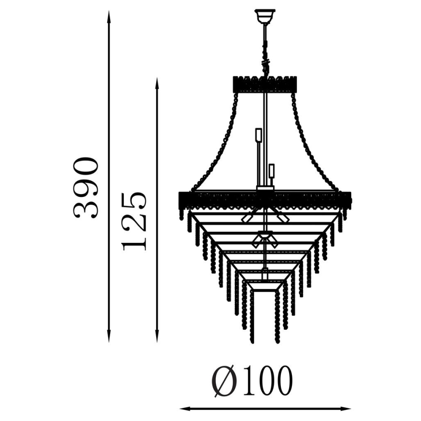 Searchlight - Luster na lancu LOUIS PHILLIPE 28xE14/60W/230V