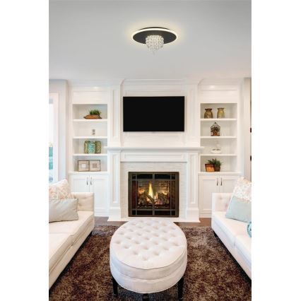 Searchlight - prigušiva LED stropna svjetiljka DELUGE LED/20W/230V Ø 31,5 cm crna