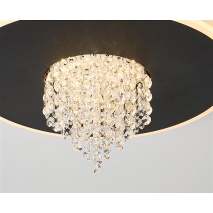 Searchlight - prigušiva LED stropna svjetiljka DELUGE LED/20W/230V Ø 31,5 cm crna