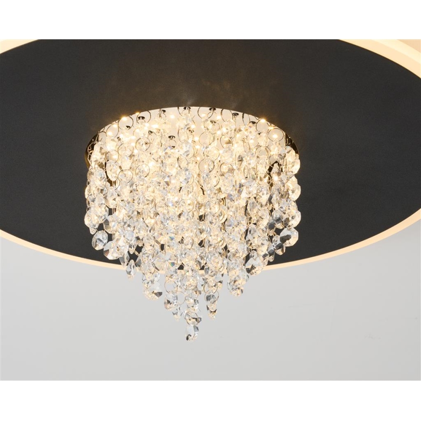 Searchlight - prigušiva LED stropna svjetiljka DELUGE LED/20W/230V Ø 31,5 cm crna