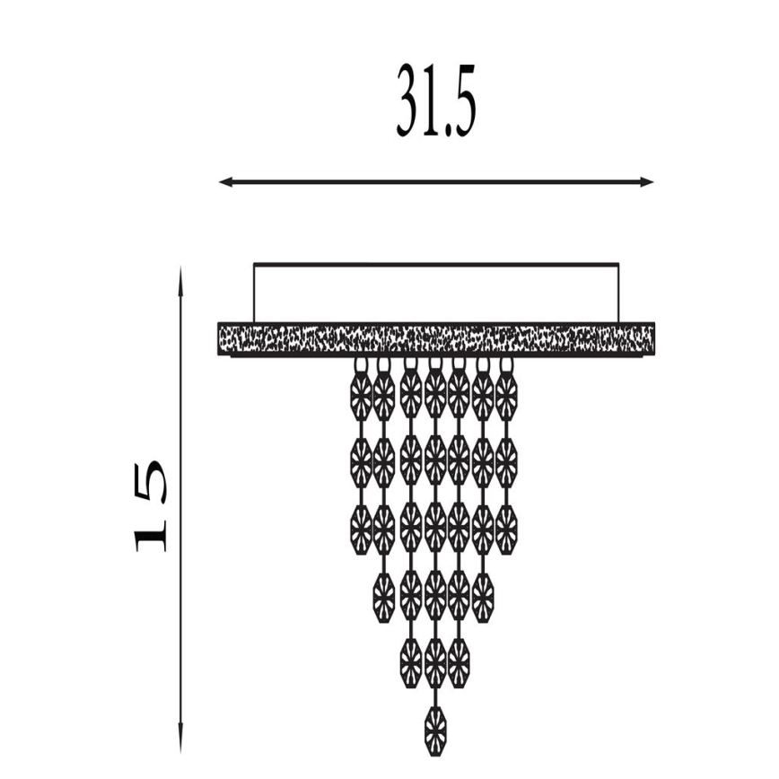 Searchlight - prigušiva LED stropna svjetiljka DELUGE LED/20W/230V Ø 31,5 cm crna