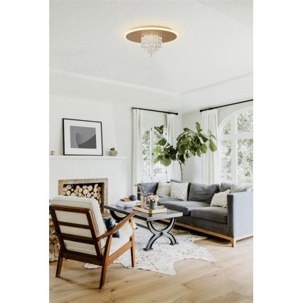 Searchlight - Stropna LED svjetiljka s mogućnošću prigušivanja DELUGE LED/20W/230V, promjer 31,5 cm, zlatna