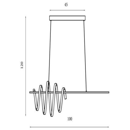 Searchlight - LED viseći luster na kabelu s mogućnošću prigušivanja SWORD LED/40W/230V 3000K