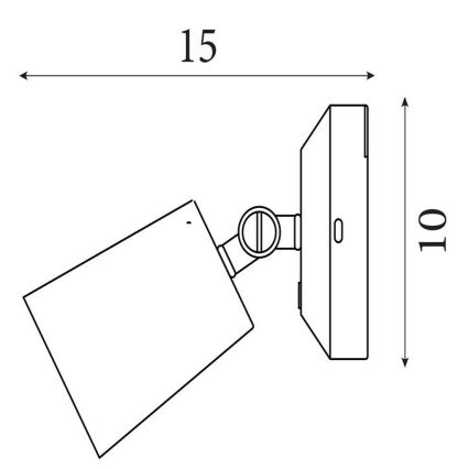Searchlight - LED punjivo zidno svjetlo s mogućnošću prigušivanja CONE LED/1,5W/5V zlatno