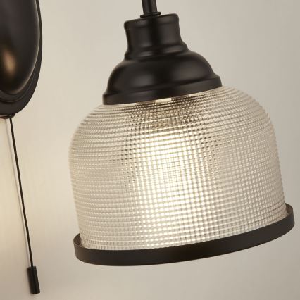 Searchlight - Zidna lampa BISTRO 1xE27/60W/230V crna