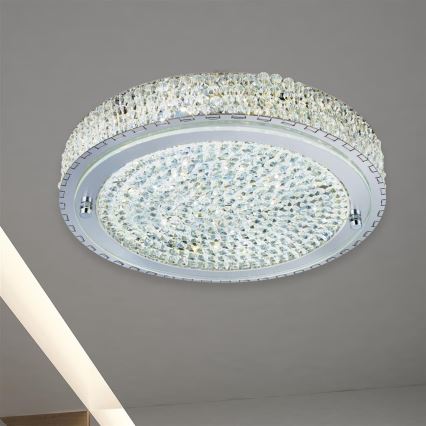 Searchlight - LED Stropna svjetiljka FLUSH LED/24W/230V pr. 40 cm krom