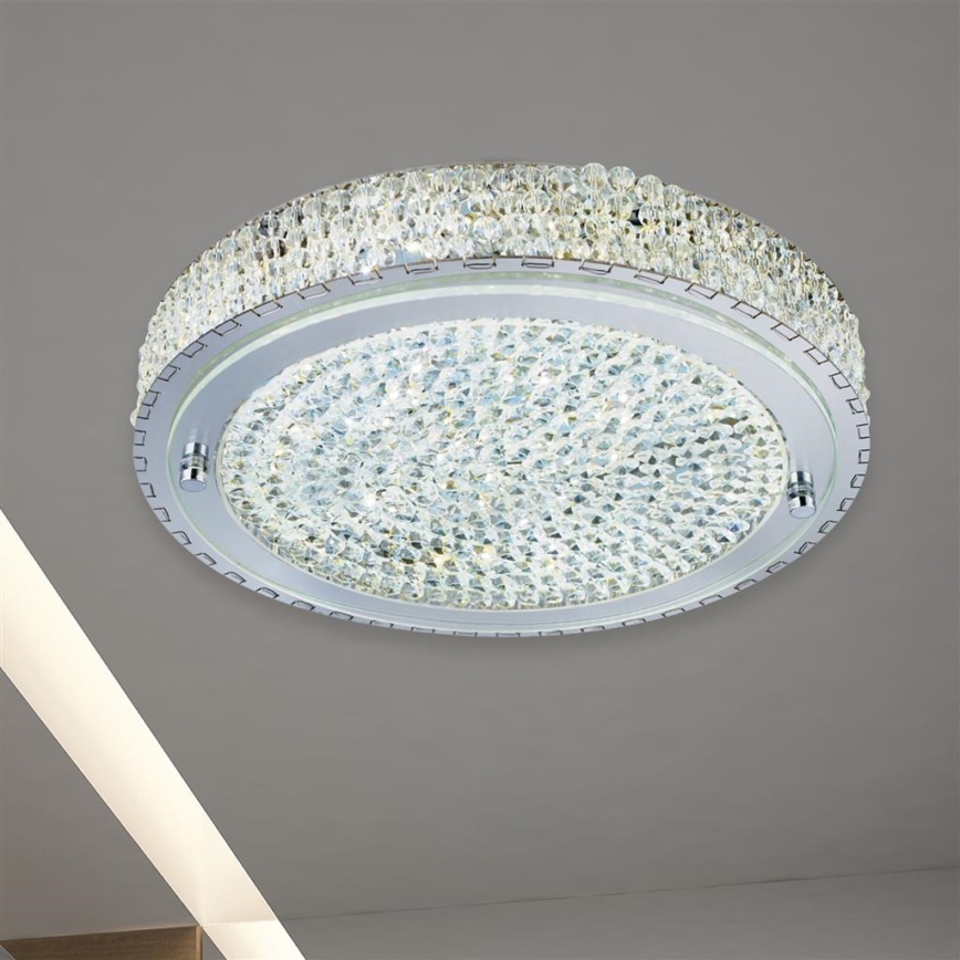 Searchlight - LED Stropna svjetiljka FLUSH LED/24W/230V pr. 40 cm krom