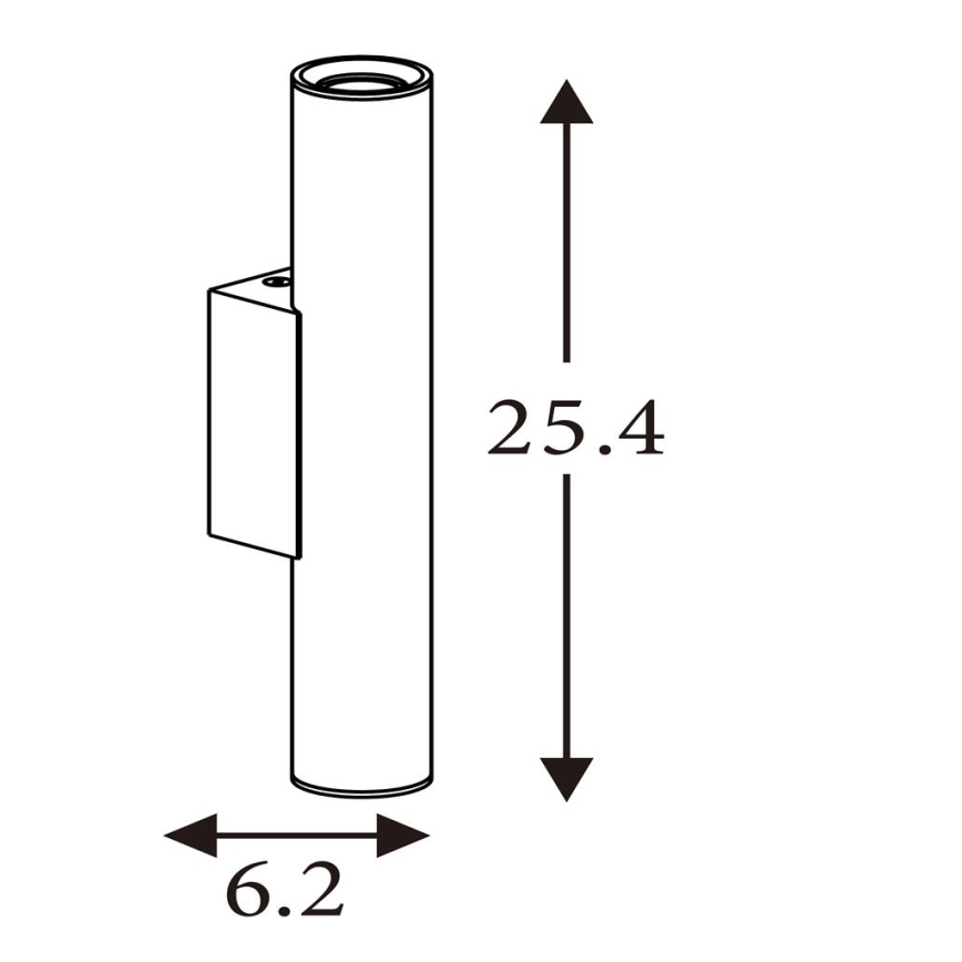 Searchlight - Zidna svjetiljka BEACON 2xGU10/10W/230V zlatna