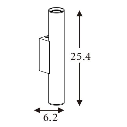 Searchlight - Zidna svjetiljka BEACON 2xGU10/10W/230V smeđa