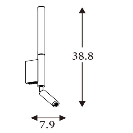 Searchlight - LED spot svjetiljka ARCHITECT LED/7W/230V smeđa