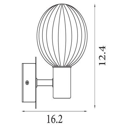 Searchlight - Zidna svjetiljka LUMINSPHERE 1xG9/7W/230V crna