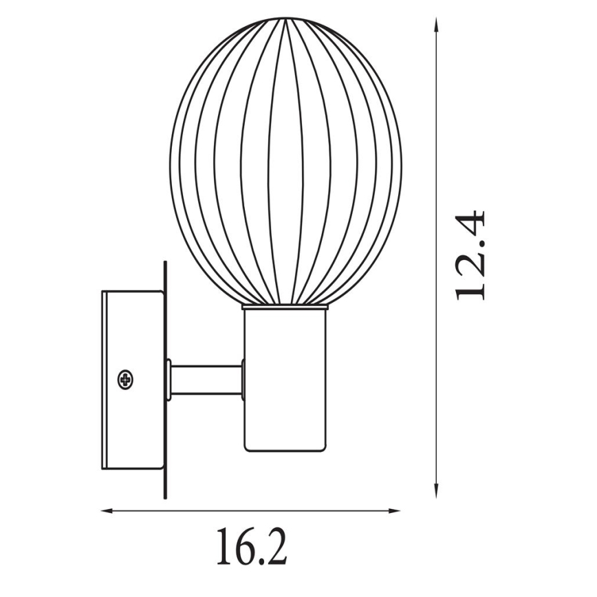 Searchlight - Zidna svjetiljka LUMINSPHERE 1xG9/7W/230V crna