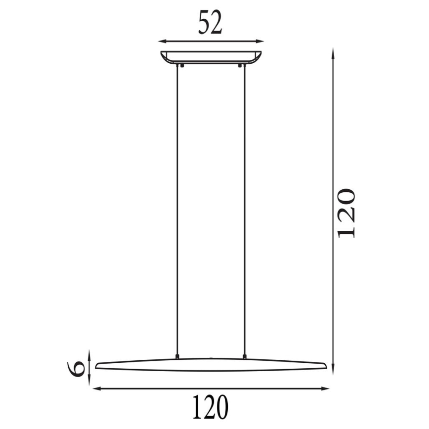 Searchlight - LED luster na sajli s mogućnošću prigušivanja KENZIE LED/29W/230V 2700/3000/4000K
