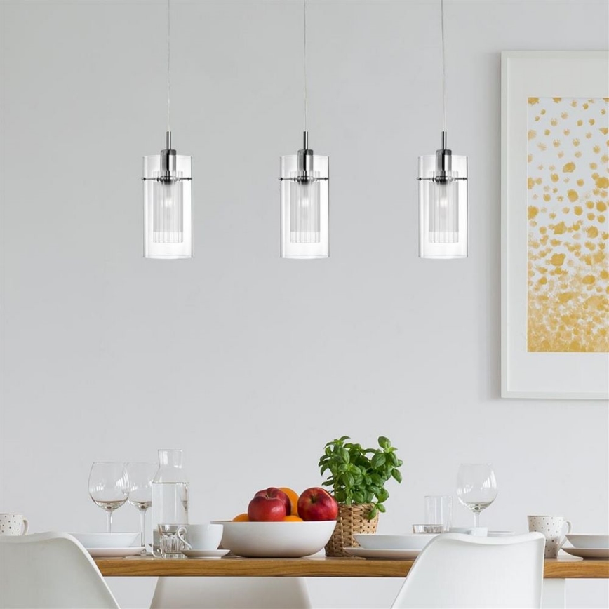 Searchlight - Luster na sajli DUO 3xE14/60W/230V sjajni krom