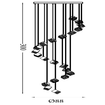 Searchlight - LED stropna svjetiljka s mogućnošću prigušivanja CUBOID LED/10,25W/230V 3000K