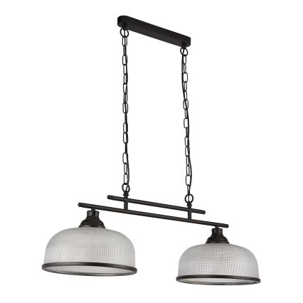 Searchlight - Luster na lancu BISTRO 2xE27/60W/230V crna