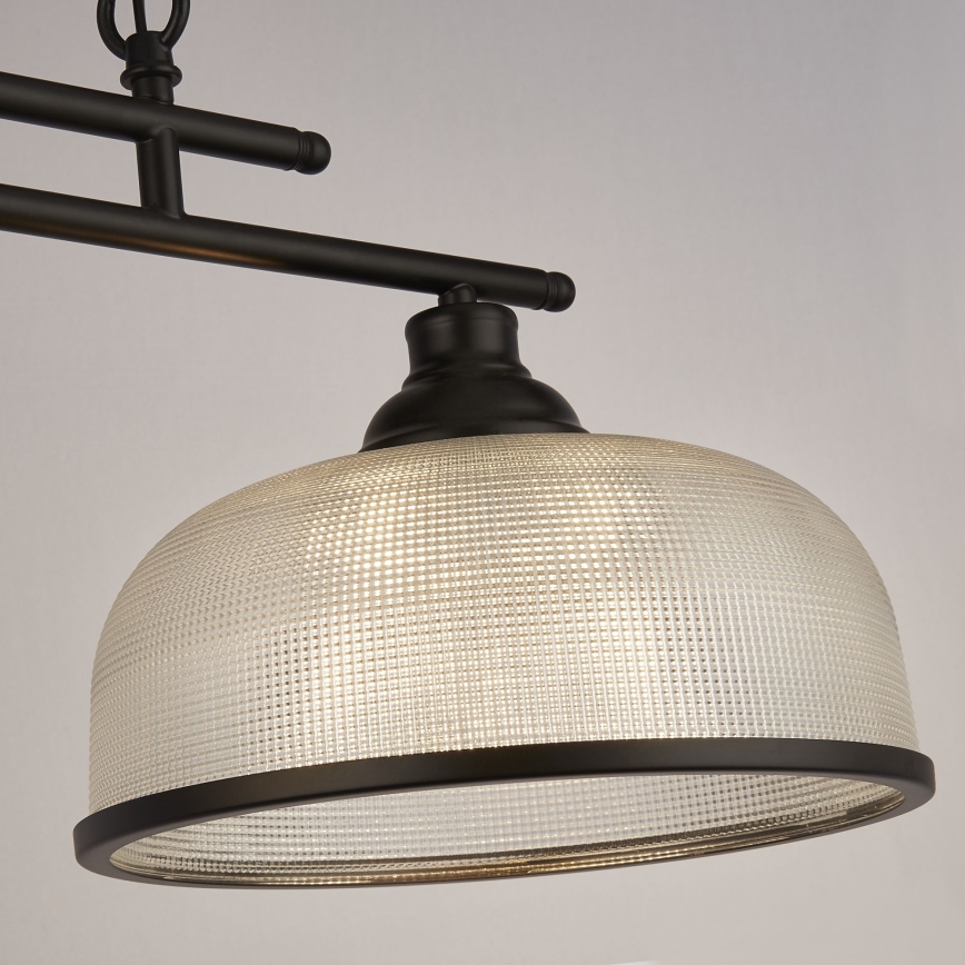 Searchlight - Luster na lancu BISTRO 3xE27/60W/230V crna
