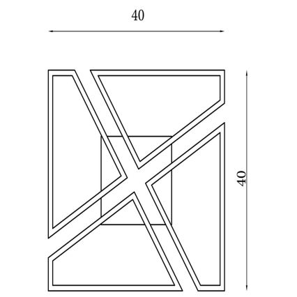 Searchlight - LED prigušivo stropno svjetlo QUATRO LED/29W/230V 40x40 cm