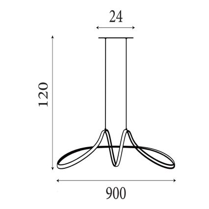 Searchlight - Prigušivi LED luster na sajli MAISIE LED/41W/230V