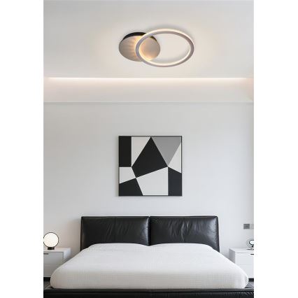 Searchlight - LED prigušivo stropno svjetlo SPECS LED/18W/230V 3000K 35x45 cm mesing