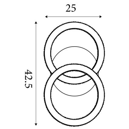 Searchlight - LED stropna svjetiljka s mogućnošću prigušivanja SPECS LED/24W/230V 3000K 25x42,5 cm