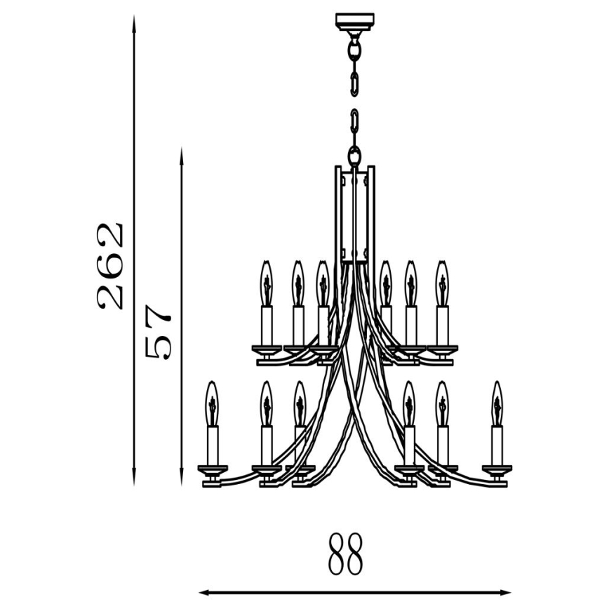 Searchlight - Luster na lancu ASCONA 12xE14/60W/230V