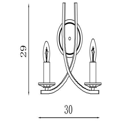 Searchlight - Zidna svjetiljka ASCONA 2xE14/60W/230V