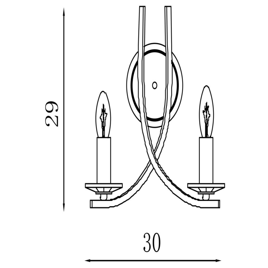 Searchlight - Zidna svjetiljka ASCONA 2xE14/60W/230V