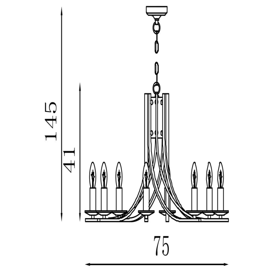 Searchlight - Luster na lancu ASCONA 8xE14/60W/230V