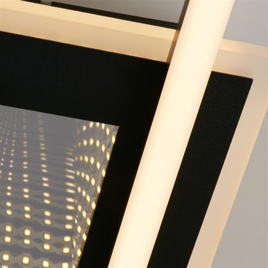 Searchlight - LED prigušivo stropno svjetlo QUADRATE LED/24W/230V 36x36 cm crno