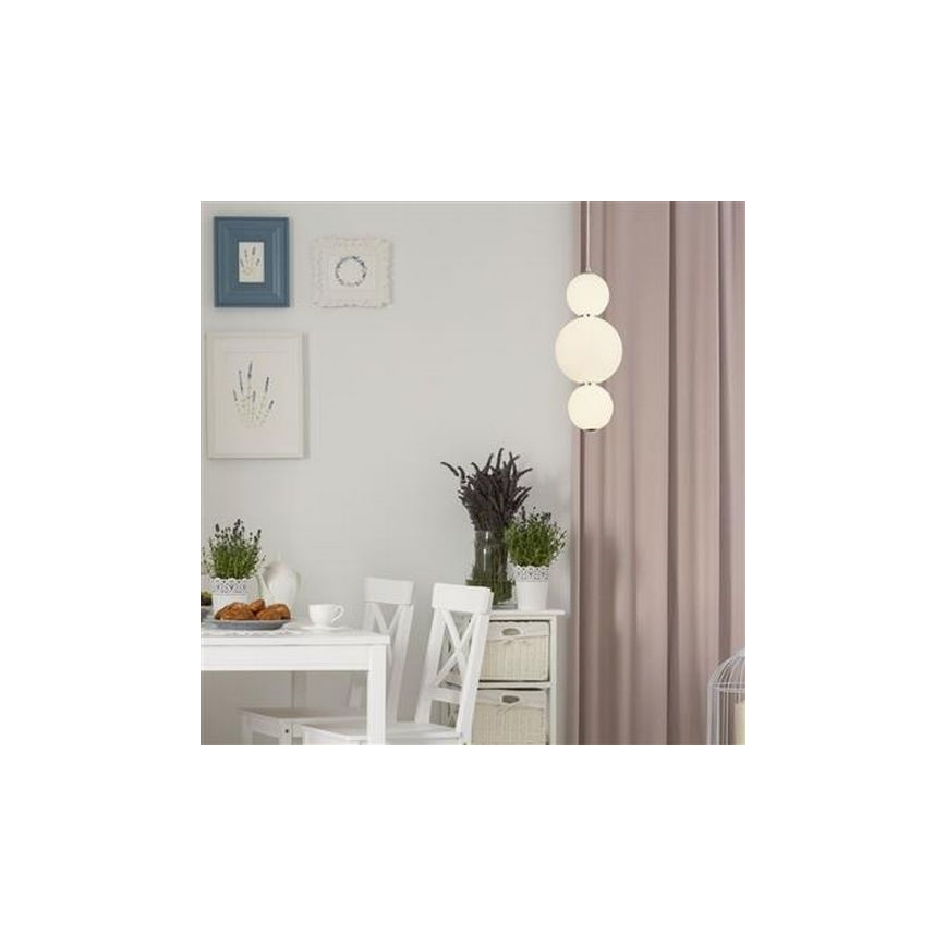 Searchlight - LED Luster na sajli SNOWBALL LED/18W/230V