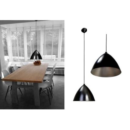 Searchlight  - Luster na sajli 1xE27/60W/230V crna