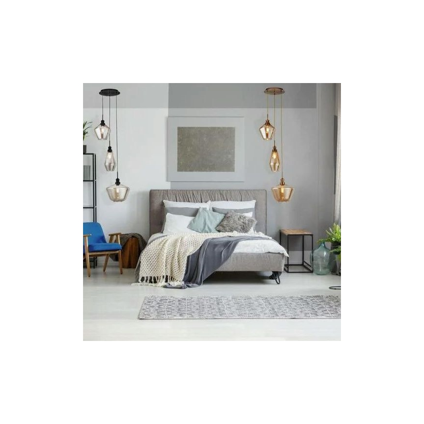 Searchlight - Luster na sajli MIA 3xE27/60W/230V mesing