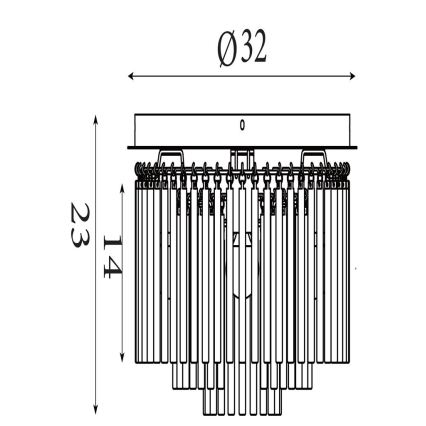 Searchlight - Stropna svjetiljka SWIZZLE 5xE14/60W/230V Ø 32 cm zlatna