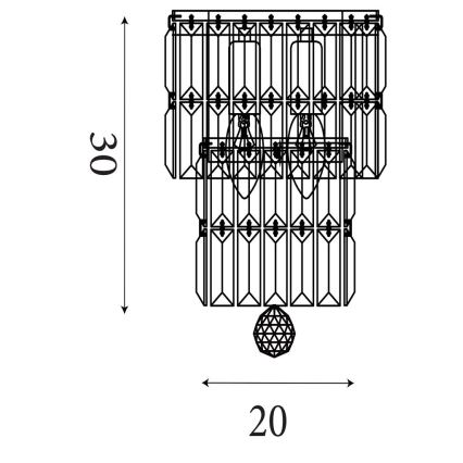 Searchlight - Kupaonsko zidno svjetlo EMPIRE 2xE14/7W/230V IP44
