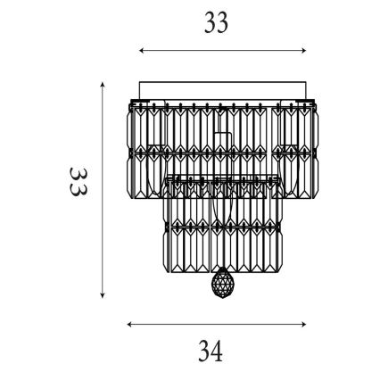 Searchlight - Kupaonsko stropno svjetlo EMPIRE 4xE14/60W/230V IP44