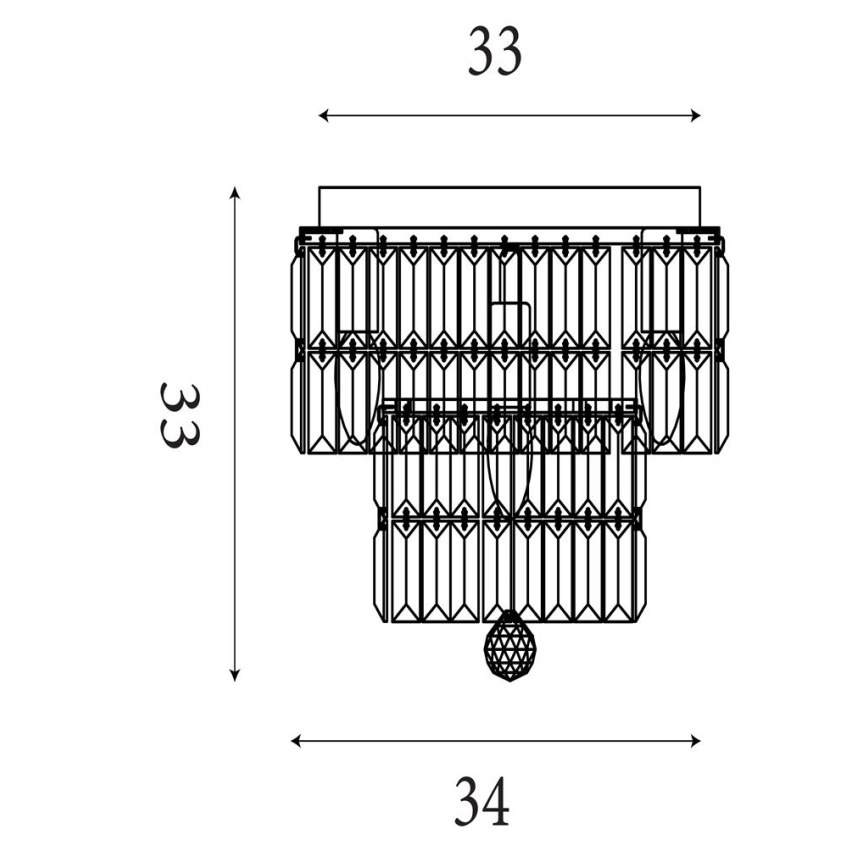Searchlight - Kupaonsko stropno svjetlo EMPIRE 4xE14/60W/230V IP44