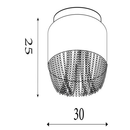 Searchlight - Stropna svjetiljka BELLANO 3xG9/7W/230V, promjer 30 cm, bijela