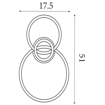 Searchlight - LED stropna svjetiljka s mogućnošću prigušivanja TRIPLE LED/25W/230V