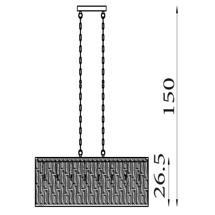Searchlight - Luster na lancu BIJOU 8xE14/40W/230V