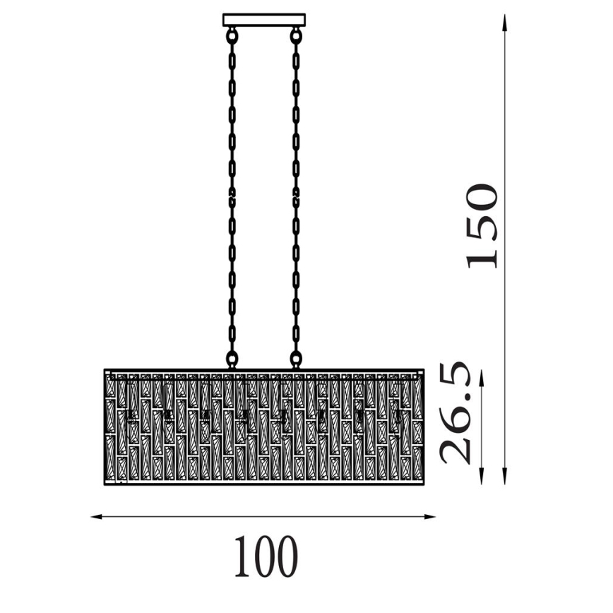 Searchlight - Luster na lancu BIJOU 8xE14/40W/230V