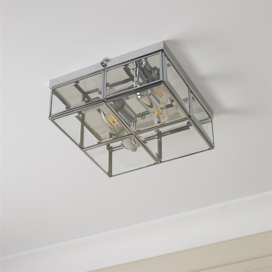 Searchlight - Stropna svjetiljka FLUSH 2xE14/40W/230V sjajni krom