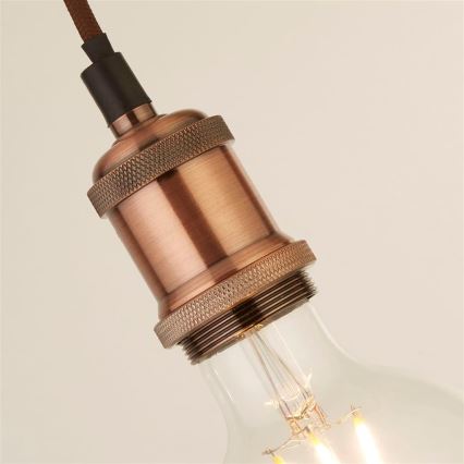 Searchlight - Viseća svjetiljka na sajli SUSPENSION 1xE27/60W/230V bakrena